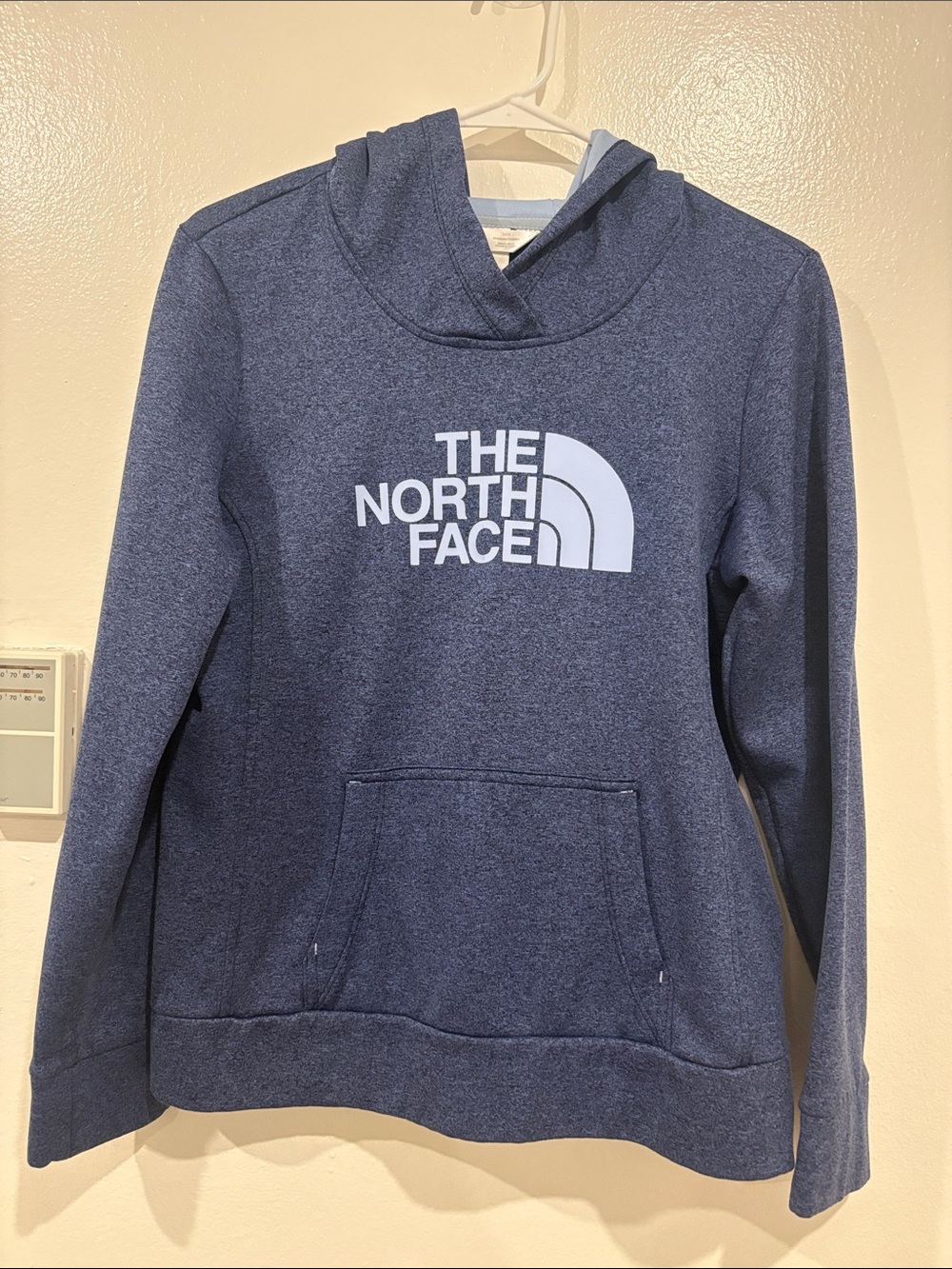 The North Face Women's Navy Blue Pullover Hoodie with Logo